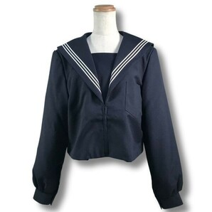 【新品未使用品】セーラー冬服上衣★学生服*前開き*紺襟*ホワイト3ライン*紺色*ネイビーボディ*160*13号(WC13G)の画像2