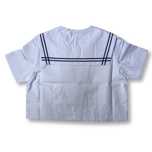 【新品未使用品】セーラー夏服上衣&おまけスカート1着★学生服*前開き*白襟*ネイビー2ライン*白色*ホワイトボディ*160A*13号(SE160A)の画像5