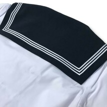 【新品未使用品】セーラー夏服上衣&おまけスカート1着★学生服*前開き*紺襟*ホワイト3ライン*白色*ホワイトボディ*175A*19号(SA19G)_画像6