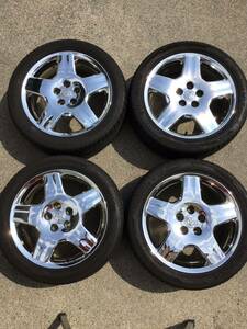 ★希少★ TOYOTA 30セルシオ ユーロ純正アルミホイールセット 18×7.5J+45 114.3-5H Hankook 245/45ZR18 中古品4本