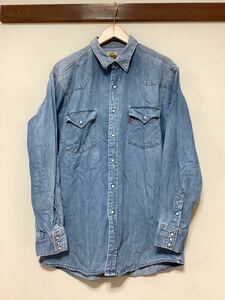 に1339 Levi's Western Wear リーバイス 長袖デニムウエスタンシャツ LL 色落ち 長袖デニムシャツ アメカジ 古着