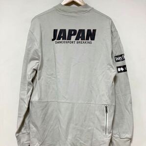 の1314 DANCESPORT BREAKING ブレイクダンス 日本代表 長袖Tシャツ NIKE ナイキ ロンT L グレージュ モックネックの画像2