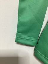 つ1323 adidas GOLF アディダスゴルフ ハーフジップ 長袖ジャージシャツ XS ライトグリーン ロゴ刺繍 レディース_画像6