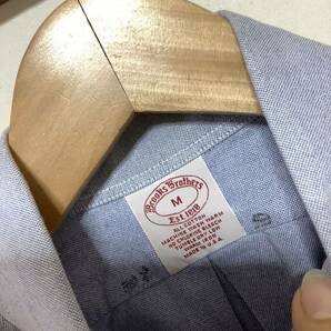 ね1388 USA製 Brooks Brothers ブルックスブラザーズ オックスフォード 長袖シャツ M サックス ブルー ボタンダウンの画像3