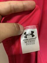 は1335 UNDER ARMOUR アンダーアーマー 長袖コンプレッションシャツ 長袖アンダーシャツ LG ピンク系 ハイネック ロゴ刺繍_画像5