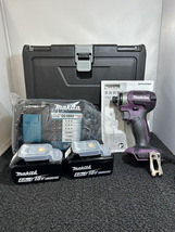 ●makita マキタ 充電式 18V インパクトドライバ TD173DGXAP パープル 電動工具 バッテリー2個 充電器 専用ケース 未使用保管品●_画像1