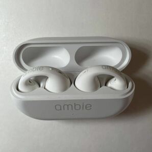 左側聞こえないためジャンク扱い ambie sound earcuffs （アンビー サウンド イヤカフ） 完全ワイヤレスモデル AM TW01 ホワイトの画像4