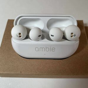 左側聞こえないためジャンク扱い ambie sound earcuffs （アンビー サウンド イヤカフ） 完全ワイヤレスモデル AM TW01 ホワイトの画像7