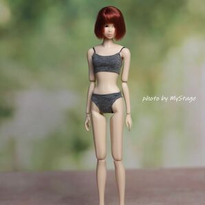 人形服msdr-24-131 グレーブラ＆ショーツセット （momoko/ジェニーなど1/6人形用）の画像1