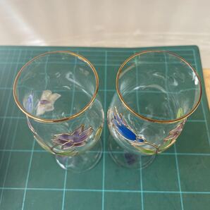 NAGEL ワイングラス ステンドガラス ペア 【保管品】の画像3