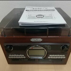 説明書リモコン付 木目調 WCDコピー マルチプレイヤー TS-6160 レコード カセットテープ CD ラジオの画像1