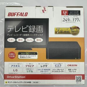 【い-4-34】60 未使用 BUFFALO 2TB HD-LC2.0U3-BKD USB3.0 2.0 パソコン&テレビ用 外付ハードディスク 動作未確認の画像3