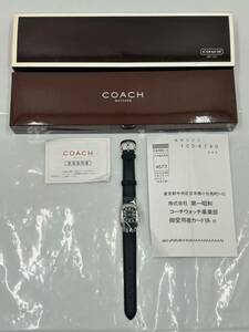 [.-4-83] 60 не использовался Швейцария производства COACH Coach наручные часы коробка с прилагаемой инструкцией 