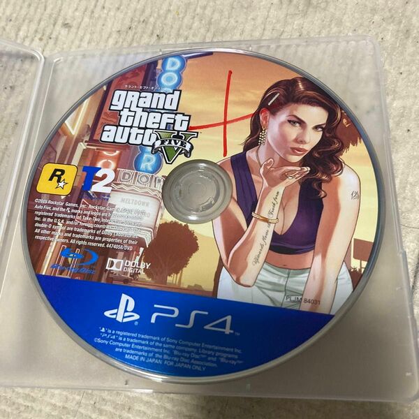 【PS4】 グランド・セフト・オートV [通常版] Grand Theft Auto Vケース無し　プリント面落書きありケース無し