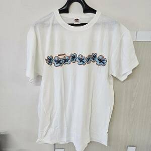 【外部-0746】(未使用品)FRUIT OF THE LOOM Tシャツ メンズ Lサイズ/着丈74cm/身幅56cm/白色/ホワイト/ハワイ(MS)