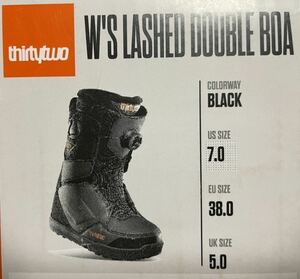 Thirtytwo W‘S LASHED DOUBLE BOA BLACK 24.0cm ダブルボア スノーボードブーツ