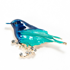 Blue Bird Brooch Little Bird Simple Collar / Corsage новый