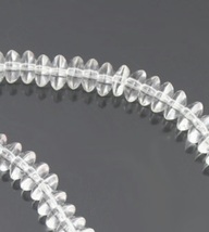 ボタンカット水晶　クリスタル（白水晶）約6㎜×3㎜ 約100粒 透明 ロンデル 未使用品_画像2