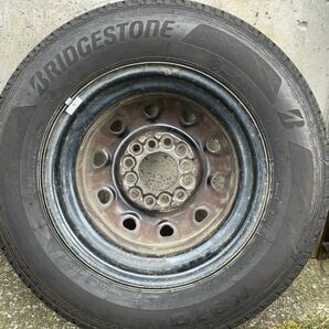 バリ山 145/80R12 145-80-12 LT スチールホイール 4本セット K370 BRIDGESTONE ブリジストン 21年 軽 軽トラ 軽バン などにの画像3