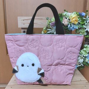 ●pfg様専用●もふもふすぎるシマエナガ●トートバッグ　ハンドメイド　ピンクキルト