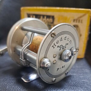 箱付き ヘドン PAL P-41 シルバー ダイレクトリール 回転良好 検）オールド ヴィンテージ HEDDON PAL パル ビンテージ トップウォーター　