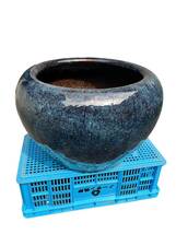中国古玩　宜鮑新興寶造 海鼠釉火鉢　高さ約36cm 外径約58cm 重さ約20kg_画像2