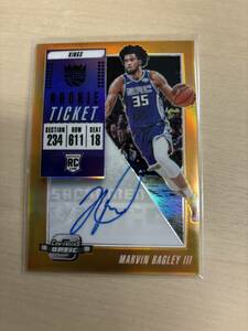 NBA　2018-19 CONTENDERS OPTIC AUTO ORANGE /25 RC MARVIN BAGLEY Ⅲ KINGS