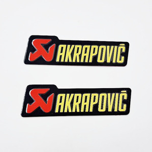 アクラポビッチAKRAPOVIC アクラポビッチ 2枚組 アルミ耐熱ステッカー 10×2.4