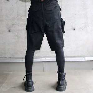 新品 直営店限定 定価42900円 JULIUS ユリウス ガスマスク デニム ショート パンツ size1 S incarnation 698PAM5-I rick owens guidiの画像3