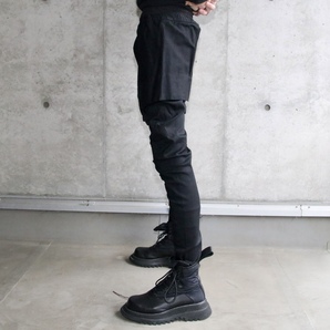 新品 直営店限定 定価42900円 JULIUS ユリウス スカート デニム スキニー パンツ size2 M incarnation 678PAM4 rick owens yohji yamamotoの画像2