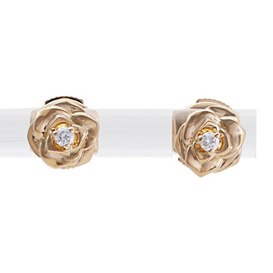  Piaget rose K18PG pink gold earrings used 