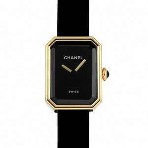  Chanel CHANEL Premiere ribbon H6125 black face unused wristwatch lady's 