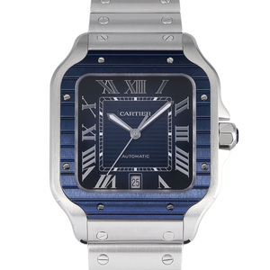 Cartier Cartier Santos de Watch большая модель WSSA0048 Blue Dial Watch Men's