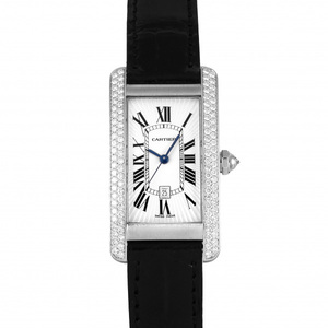 Cartier Cartier Cartier Tank American WB702651 Silver Циферблат Подержанные Женские Часы