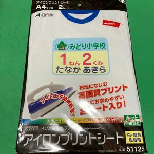 エーワン アイロンプリントシート 白生地用 A4 ノーカット 2シート 51125