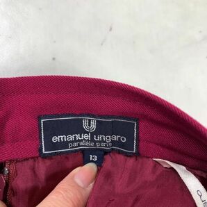 A2319 エマニュエルウンガロ ロングスカート emanuel ungaro パープル 大きいサイズ ウール 裏地あり 紫 13の画像4