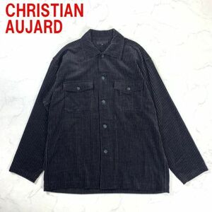 A2477 クリスチャンオジャール シャツジャケット ブラック 黒 CHRISTIAN AUJARD オーバーサイズ コットン M