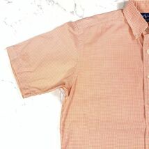 LA1357 ラルフローレン チェック柄半袖シャツ オレンジ Ralph Lauren コットンシャツ 白ホワイト マルチカラー BLAKE 綿100％ M_画像4
