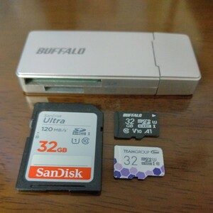 SDカード microSDカード2枚 USB3.0SDリーダー セット