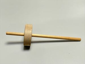 オーストラリア ドロップスピンドル 渦巻き糸 スピン 木製糸紡錘　F12