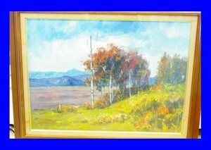 Art hand Auction ■Like new Painting Oil painting Hidetoshi Shikauchi Nature painting Landscape painting Framed, painting, oil painting, Nature, Landscape painting