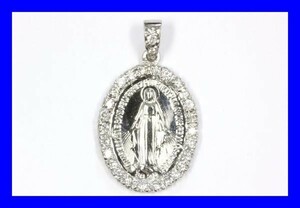 0 new goods Mali a platinum Pt900 diamond pendant top necklace for C