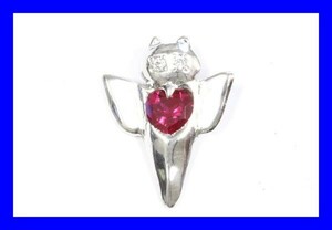 0 new goods ice. angel clio ne Cross head pendant top silver 925 ruby 