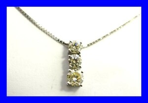 ○新品同様 プラチナ Pt900 ダイヤ 1.001ct ネックレス 5.1g N0108