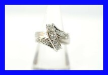 ○新品同様 プラチナ Pt850 ダイヤ 0.58ct 指輪 リング 8.1g RDQ5_画像1