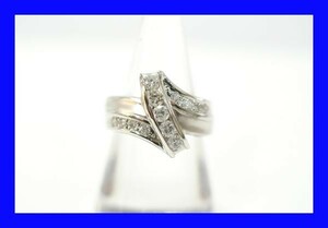 ○新品同様 プラチナ Pt850 ダイヤ 0.58ct 指輪 リング 8.1g RDQ5