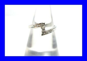 ○新品同様 プラチナ Pt900 ダイヤ 0.10ct 指輪リング 3.7g R0032