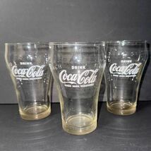 コカ コーラ Coca-Cola グラス ガラス コップ 昭和レトロ 食器 3個まとめて_画像1