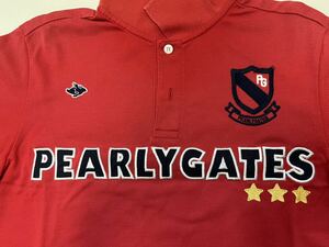 パーリーゲイツ　PEARLY GATES ポロシャツ　赤　サイズ5