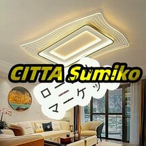 極美品★ LEDシーリングライト、天井ライトに近いフラッシュマウント、コーヒーモダンなアクリル照明器具 屋内装飾用_画像1